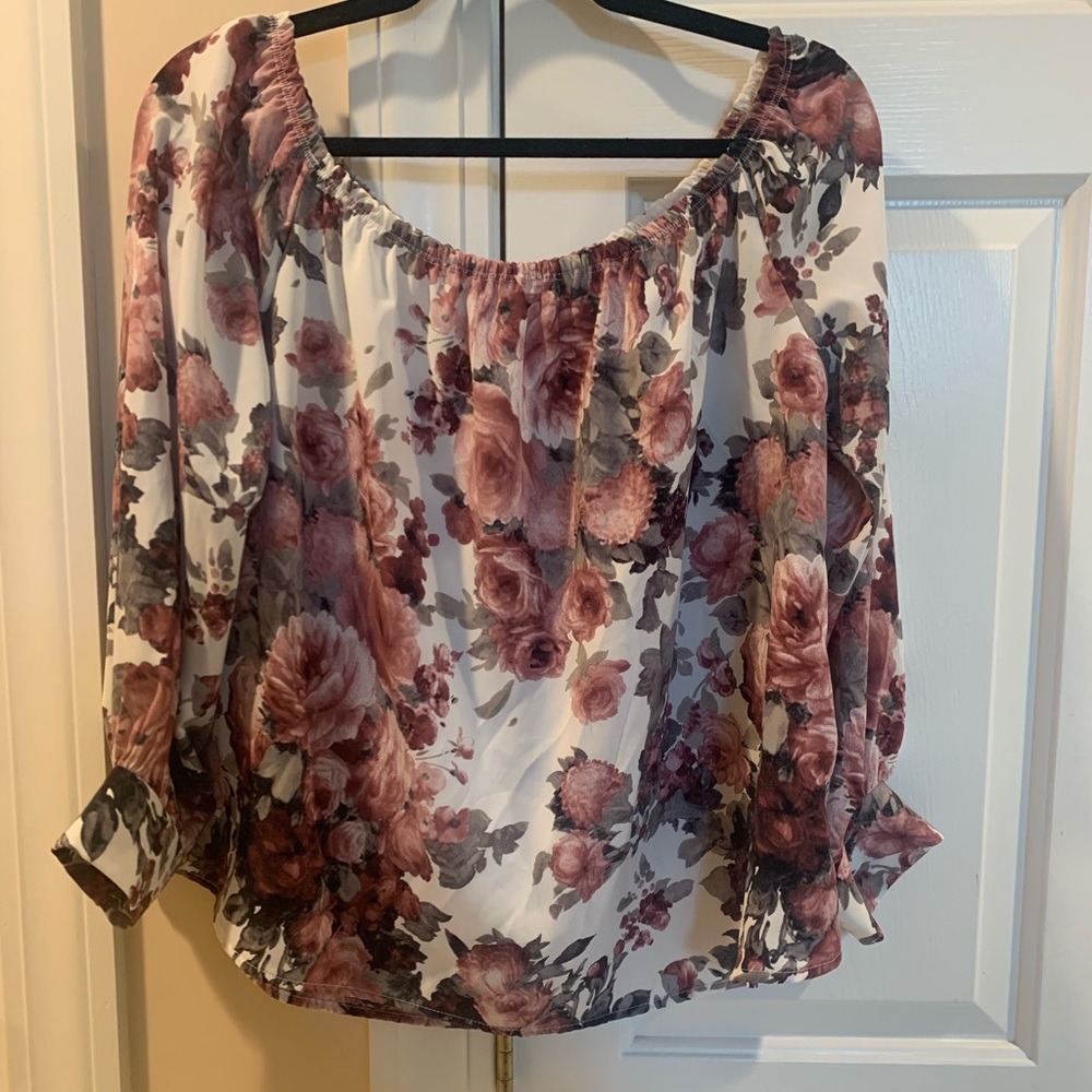 Floral off the shoulder top